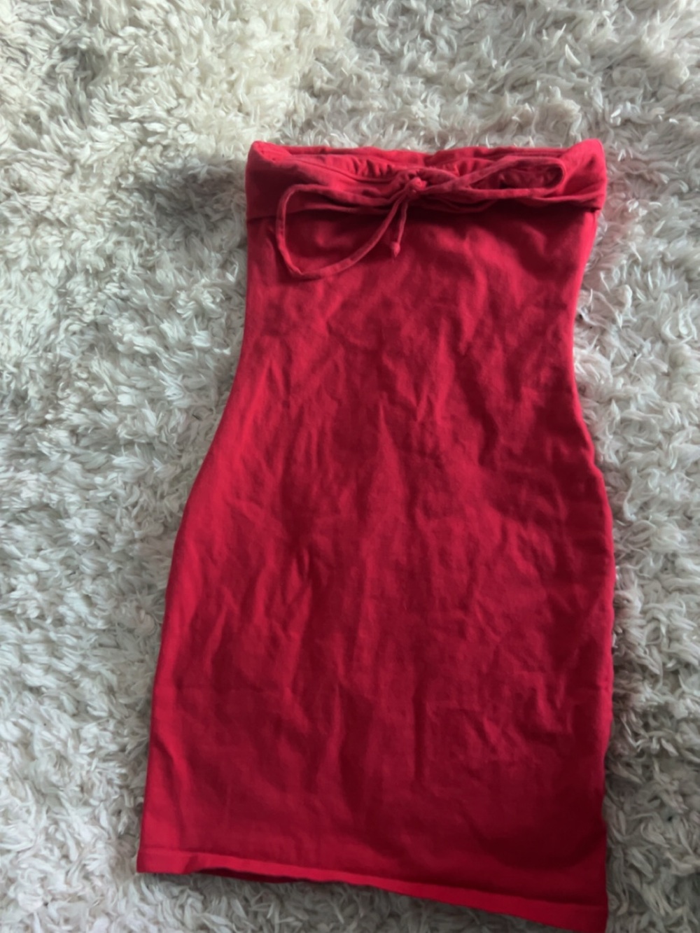 Target Strapless Red Tie-Front Bodycon Dress